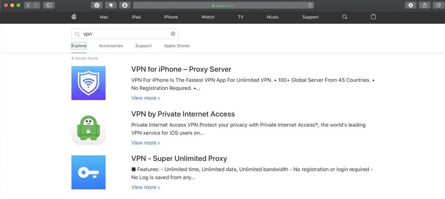 Бесплатные VPN для Safari в Китае