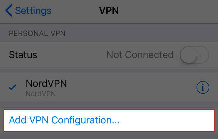 Как добавить конфигурацию ВПН на iOS